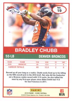 2019 Score #19 Bradley Chubb Back