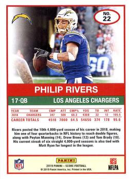 2019 Score #22 Philip Rivers Back