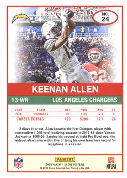 2019 Score #24 Keenan Allen Back