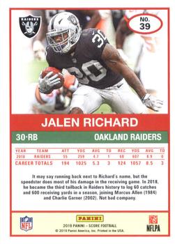 2019 Score #39 Jalen Richard Back