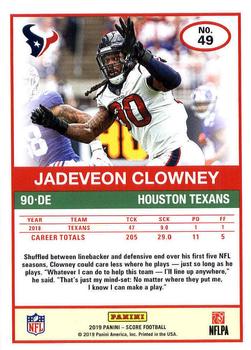 2019 Score #49 Jadeveon Clowney Back