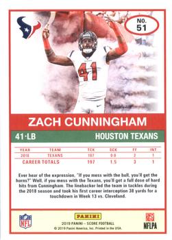 2019 Score #51 Zach Cunningham Back