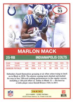 2019 Score #53 Marlon Mack Back