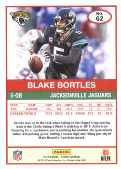 2019 Score #62 Blake Bortles Back