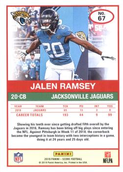 2019 Score #67 Jalen Ramsey Back