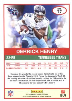 2019 Score #77 Derrick Henry Back