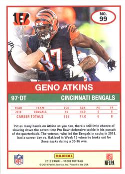 2019 Score #99 Geno Atkins Back