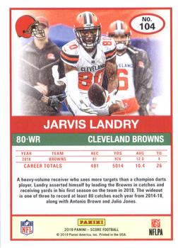 2019 Score #104 Jarvis Landry Back