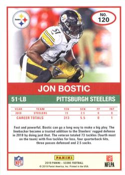 2019 Score #120 Jon Bostic Back