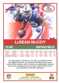 2019 Score #123 LeSean McCoy Back