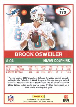 2019 Score #133 Brock Osweiler Back