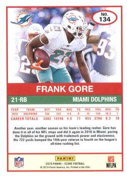 2019 Score #134 Frank Gore Back