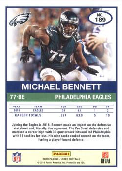 2019 Score #189 Michael Bennett Back