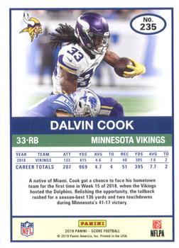 2019 Score #235 Dalvin Cook Back