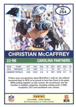 2019 Score #254 Christian McCaffrey Back