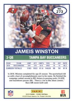 2019 Score #273 Jameis Winston Back