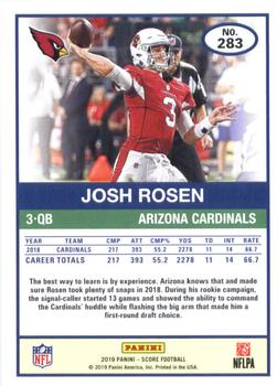 2019 Score #283 Josh Rosen Back