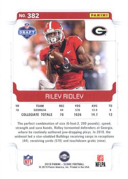 2019 Score #382 Riley Ridley Back