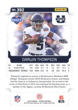 2019 Score #392 Darwin Thompson Back