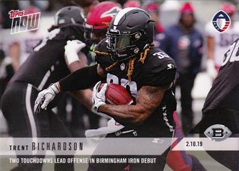 2019 Topps Now AAF #5 Trent Richardson Front