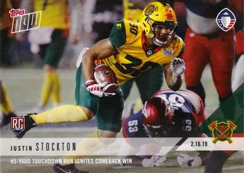 2019 Topps Now AAF #10 Justin Stockton Front