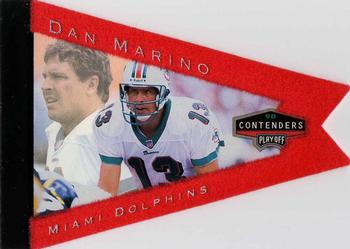 1998 Playoff Contenders - Pennants Registered Exchange Red Felt #51 Dan Marino Front
