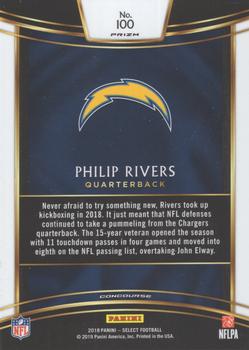 2018 Panini Select - Silver Prizm #100 Philip Rivers Back