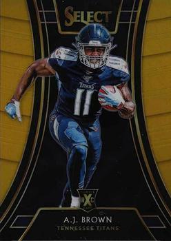 2018 Panini Select - 2019 XRC Gold Prizm Redemption #314 A.J. Brown Front