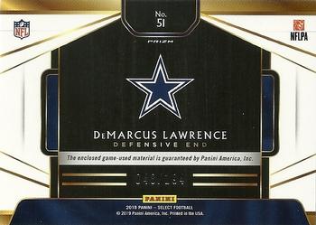 2018 Panini Select - Select Swatches Prizm #51 DeMarcus Lawrence Back