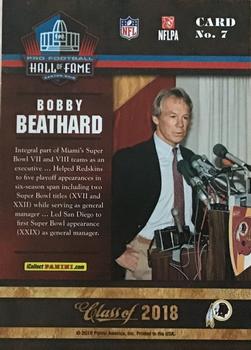 2018 Panini Pro Football Hall of Fame #7 Bobby Beathard Back