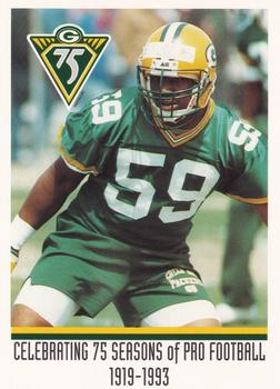 1993 Green Bay Packers Police - WIXK Radio,New Richmond Police Department #2 Wayne Simmons Front