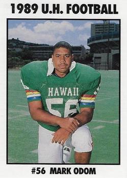 1989 Hawaii Rainbow Warriors #NNO Mark Odom Front