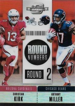 2018 Panini Contenders Optic - Round Numbers Orange #RNA-KM Anthony Miller / Christian Kirk Front
