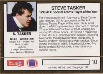 1991 Action Packed NFLPA/MDA Awards #10 Steve Tasker Back