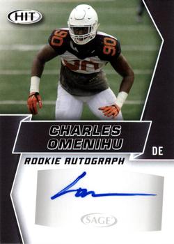 2019 SAGE HIT - Autographs #A18 Charles Omenihu Front