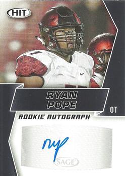 2019 SAGE HIT - Autographs #A85 Ryan Pope Front