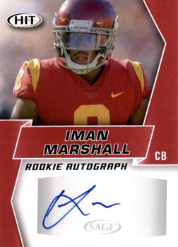 2019 SAGE HIT - Autographs Red #A4 Iman Marshall Front