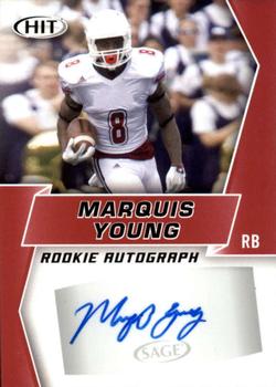 2019 SAGE HIT - Autographs Red #A44 Marquis Young Front