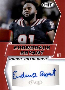 2019 SAGE HIT - Autographs Red #A83 Eurndraus Bryant Front