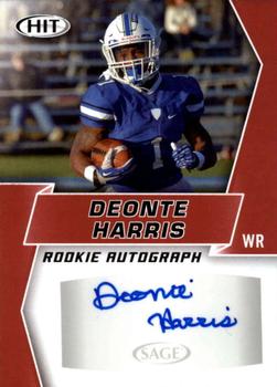 2019 SAGE HIT - Autographs Red #A76 Deonte Harris Front