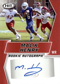 2019 SAGE HIT - Autographs Red #A89 Malik Henry Front