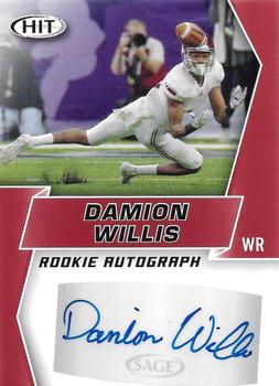 2019 SAGE HIT - Autographs Red #A82 Damion Willis Front