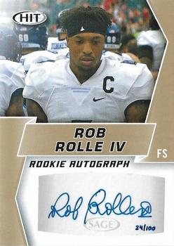2019 SAGE HIT - Autographs Gold #A11 Rob Rolle IV Front