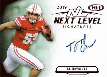 2019 SAGE HIT - Next Level Signatures Red #NL-THE T.J. Edwards Front