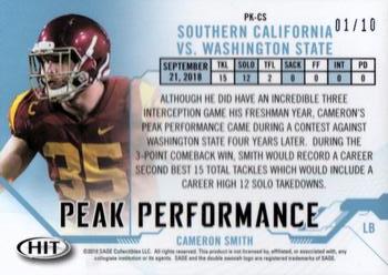 2019 SAGE HIT - Peak Performance Blue #PK-CS Cameron Smith Back