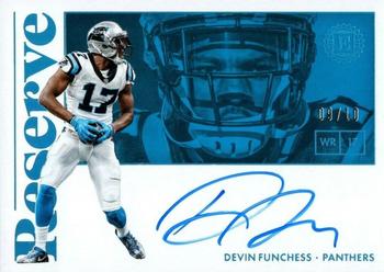 2018 Panini Encased - Reserve Signatures Sapphire #RS-FU Devin Funchess Front