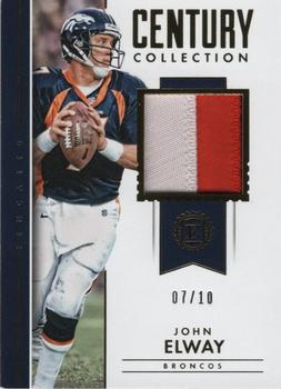 2018 Panini Encased - Century Collection Relics Gold #CC-JE John Elway Front