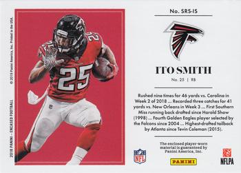 2018 Panini Encased - Substantial Rookie Swatches Gold #SRS-IS Ito Smith Back