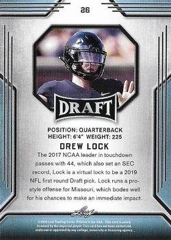 2019 Leaf Draft - Gold #26 Drew Lock Back