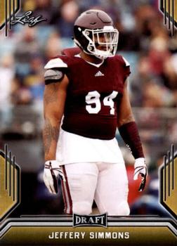 2019 Leaf Draft - Gold #38 Jeffery Simmons Front